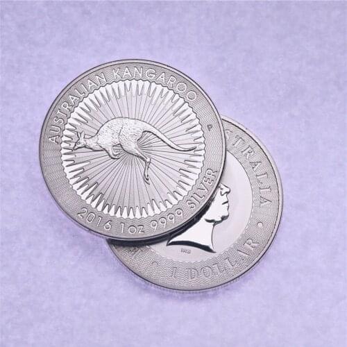 1 oz 2016 Australian kangaroo Silver Coin . Coppy Silver-Plated Collectibles Crafts Not Magnetic