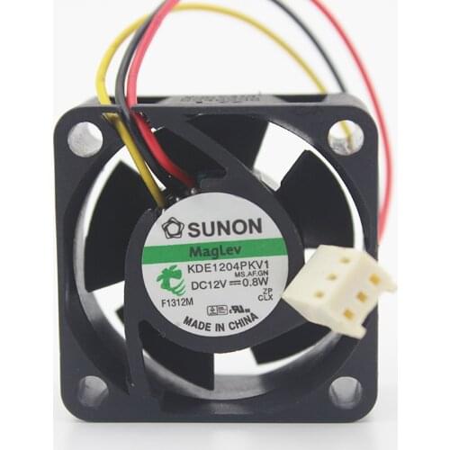 2pcs KDE1204PKV1 MS.AF.GN 40x40x20mm 40mm 4cm DC12V 0.8W Server Cooling Fan 3-wire