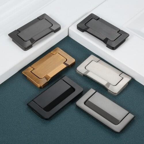 64mm Alloy Modern Cabinet Handles Drawer Knobs Kitchen Cupboard Door Pulls Furniture Handle Hardware w/Screw Silver Gold Black