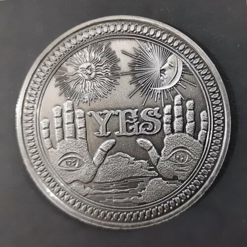 Antique Make Gothic Prediction Decision YES NO Ouija Souvenir Alloy Coin Double Sided Commemorative Collection Lucky Dollar Coin