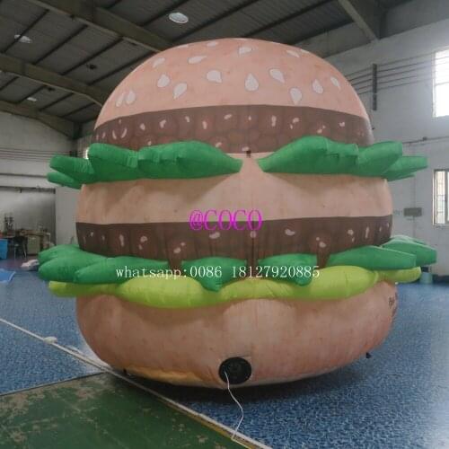 Free shipping to door, Hot Sale Giant Inflatable Hamburger Burger Food For Advertising,outdoor blow up hamburger replica