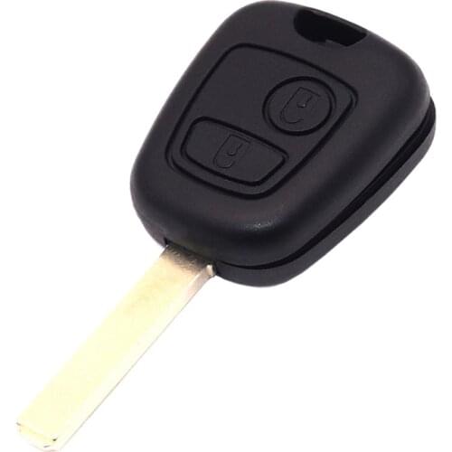 2 Buttons Uncut Car Remote Control Key Slotted Remote Control Key Shell Case Fit for Peugeot 307 2003 2005 2006 2007 2008 2009