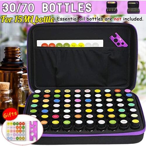 30/70 Bottles Essential Oil Case 15 ML Perfume Oil Essential Oil Box Travel Portable Carrying Holder Nail Polish Storage Bag