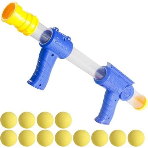 Air Powered Children Interactive Aerodynamic Gun EVA Soft Bullet Air Shoot Gun Desktop Indoor Outdoor Shooting Game For Kids