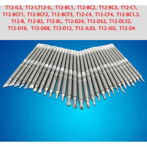 T12 Electric Lead-free Soldering Iron Tips T12-ILS J02 JL02 D08 D12 D16 D24 DL32 D4 D52 For Hakko FX951 DIY Solder Station