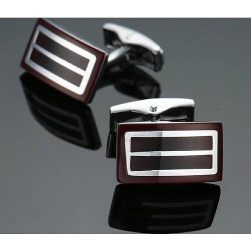 Enamel Cufflinks new fashion jewelry brand design simple French Cufflinks mens wedding shirt suit badge pin button
