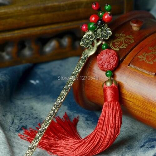 Ethnic jewelry fashion vintage tassel hair accessories,thailand tribe stone hair jewelry, ethnic vintage hair stickers hairpins