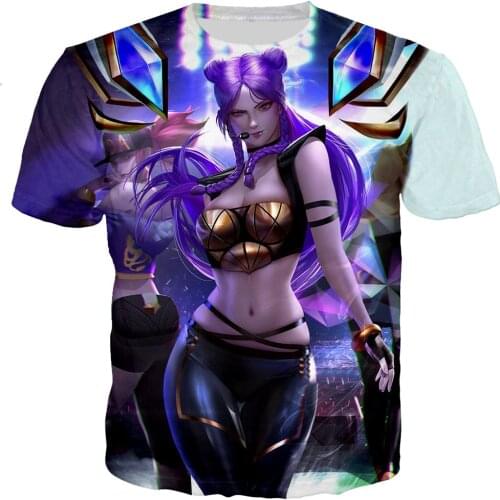League Of Legends T Shirt Men/women 3D Printed Sexy Akali T-shirts Casual Harajuku Style Tshirt Streetwear Tops