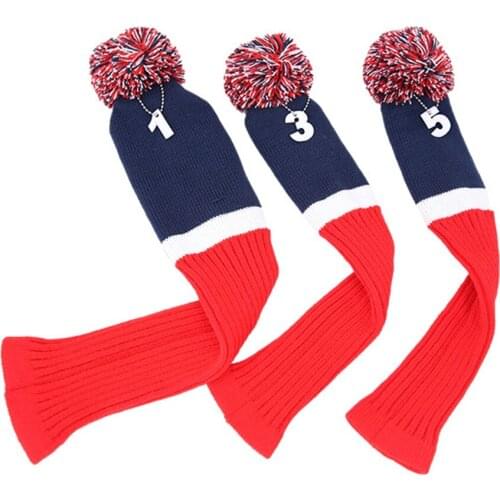 1 3 5 Driver And Fairway HeadCovers Fits 460cc Drivers Knitted Golf Club Head Covers Accessories