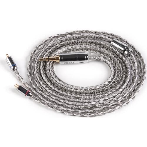 KBEAR 16 Core Silver Plated Balanced Cable 2.5/3.5/4.4MM With MMCX/2pin/QDC Connector for BLON BL-01 BL-03 KZ ASX ZAX DQ6 ZSX