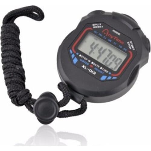 Classic Digital Professional Handheld LCD Chronograph Sports Stopwatch Timer Stop Watch With String New Sale