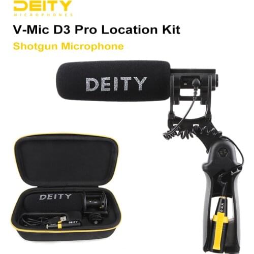 Deity V-Mic D3 Pro Location Kit Microphone Extremely Low Distortion THD Super Cardioid Polar Pattern Broadcast Recording Studio