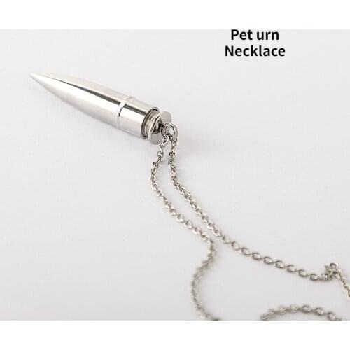 Stainless Steel Pet Urn Pendant Pet Urn Necklace Animal Hair Storage Souvenir Fillable Pet Urn Pendant Cat Dog