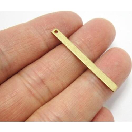 50pcs Brass dangle charms 35x3x1mm Brass earrings bar findings necklace charms R966