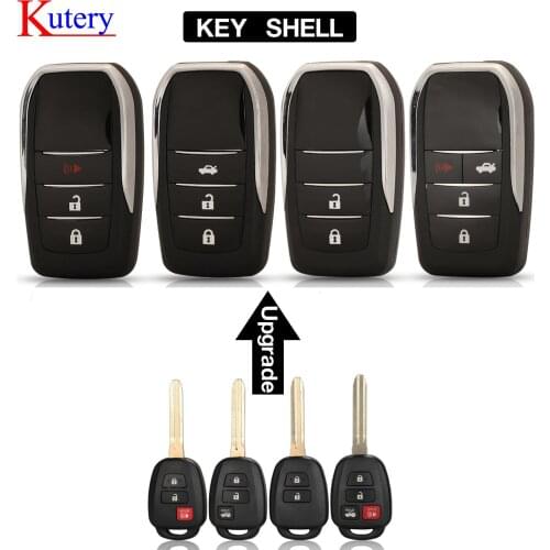 Kutery Modified Flip Folding Remote 2 Buttons Car Key Shell Case For Toyota Corolla Camry Reiz New Vios RAV4 Crown