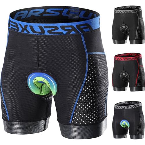 Men Cycling Shorts Cycling Underwear 5D Gel Pad Shockproof Bicycle Underpant MTB Road Bike Underwear Men Quick Dry Riding Shorts