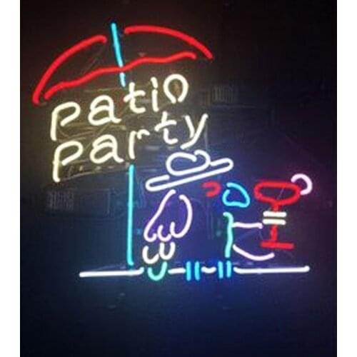 Neon Sign For Patio Party glass Tube Parrot Beer club Lamps resterant light advertise custom free DESIGN Impact Attract light