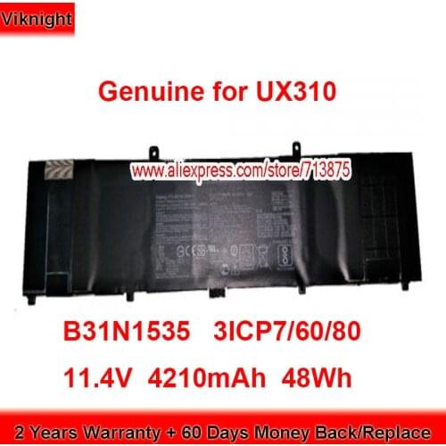 Genuine B31N1535 Battery BX310U for Asus U4000U UX301UQ UX310UQ UX310UA UX3410UA UX410UA UX410UA-GV024T 11.4V 4210mAh 48Wh