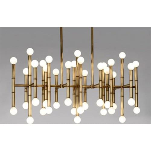 Hanging lights for dining room Jonathan Adler Meurice Post-modern design lamp pendant lighting Iron Tube led pendant lights