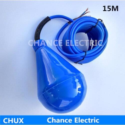 15m PVC float level switch Cable Float Switch Liquid Fluid Water Pump Level NO/NC Controller Sensor M15-5