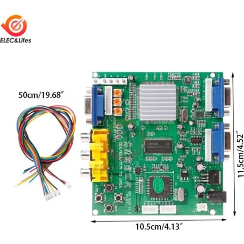DSP Processor Arcade Game RGB/CGA/EGA/YUV To Dual VGA HD Video Converter Adapter Board GBS-8220