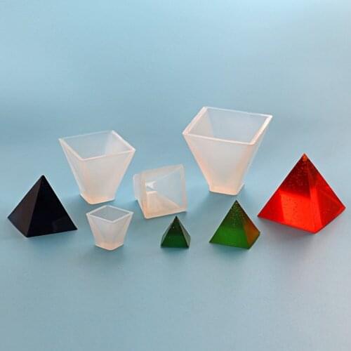 Transparent Pyramid Silicone Mould DIY Jelly Mould Cake Mold Resin Decorative Craft Jewelry Making Mold Resin Molds for Jewelry
