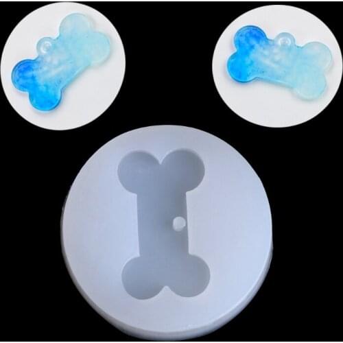 Transparent Silicone Bone Shape Pendant Mould Resin DIY Jewelry Making Tool
