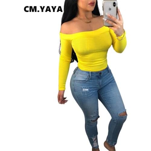 S-XXXL 2019 Spring Winter Slash Neck Knitted T-Shirts tops Full Sleeve Fashion Sexy sweater T-Shirts Women vestidos Tees p8251