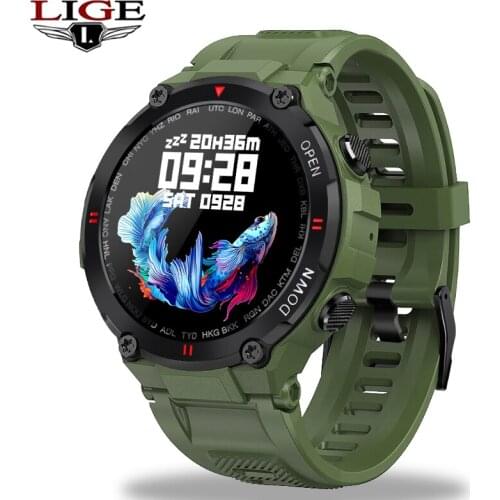 LIGE Smart Watch Men Bluetooth Call Multifunction Music Control Alarm Clock Reminder Sport Fitness Tracker Smartwatch For Phone