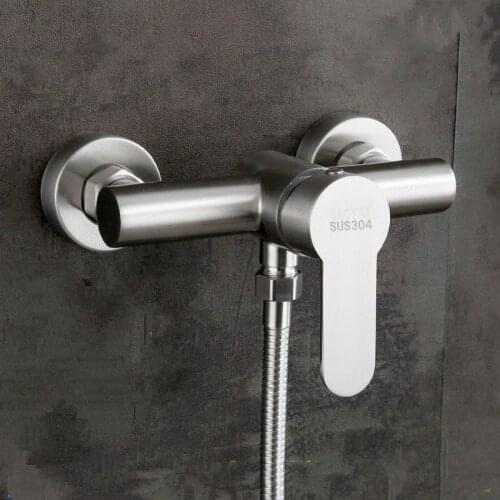 Stainless Steel Shower Faucet Bathtub Faucet Bathroom Water Heater Triple Switch Hot and Cold Bath Durable Mixing Valve H8243