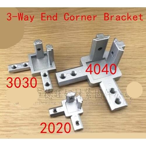 1pc with screw L type bracket 3-way corner connector EU standard 20/30/40 series Aluminum Profile parts