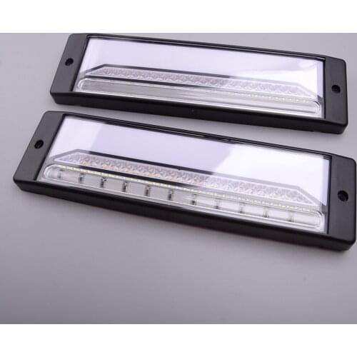 Universal 1 Pair IP68 Clear Lens 147LED Halo Neon Flowing Turn Signal Brake Tail Lights Car 3W
