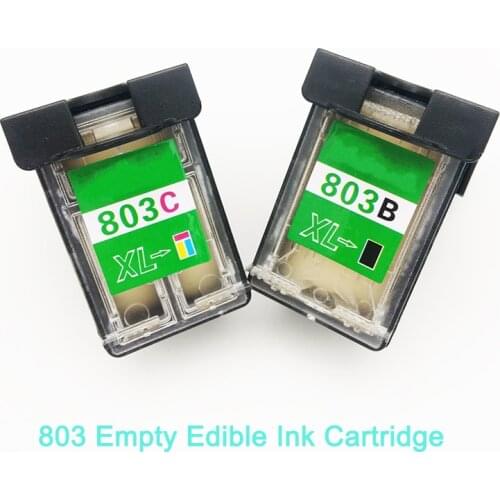 Vilaxh For HP 803 Empty Edible Ink Cartridge For Food Cake Bread Latte Cookie Printer Cartridge