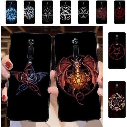 YNDFCNB Pentagram Demon Satan Phone Case for Redmi 5 6 7 8 9 A 5plus K20 4X S2 GO 6 K30 pro