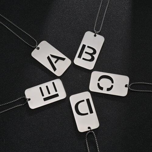 YWSHK For Men Women A-Z Alphabet Letter Pendant Necklaces Personalization Stainless Steel Necklace Glamour Jewelry Wholesale