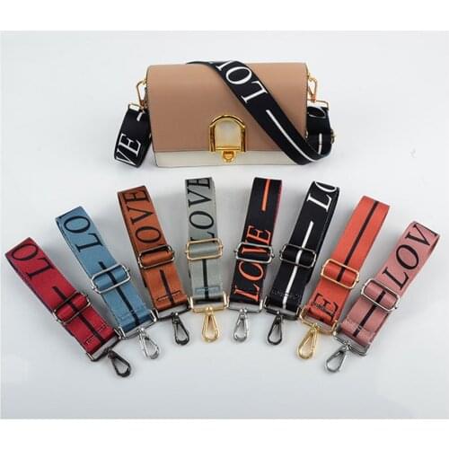 Bag Handle Bag Strap For Women Removable DIY Letter Shoulder Handbag Accessories Cross Body Messenger Nylon Bag Straps Belt