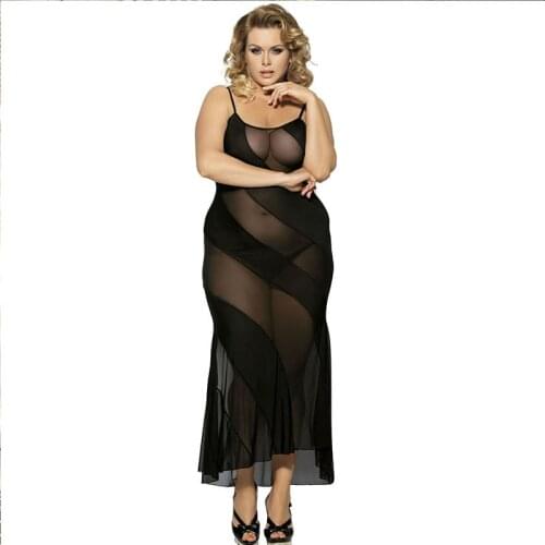 Women Sexy Mesh Sheer See Through Cross Stripe Elegant Black Sling Maxi Dress Stylish Chic Club Party Dresses Vestidos RS7389