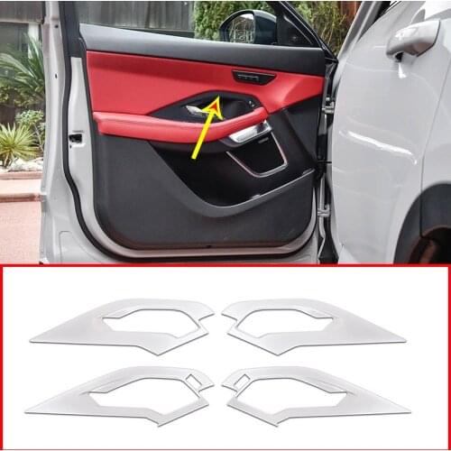 4pcs ABS Car Interior Door Handle Trim For Jaguar E-Pace E PACE 2018 2019 Accessories