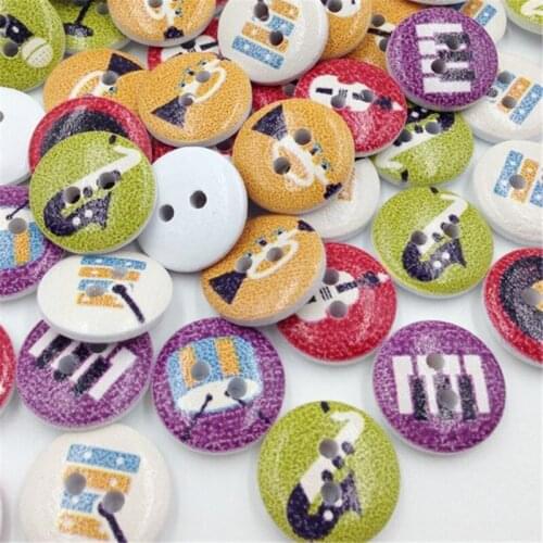 New 50Pcs Mini Wood Button Kids Sewing Crafts Accessories Beads WB275