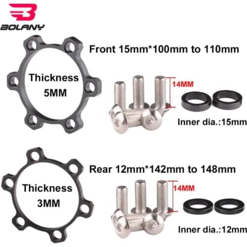Bike Boost Hub Adapter Rear Front Change 15*100To110mm /12*142To148mm Spacer Washer 6 Bolt Standard Thru Axle Conversion