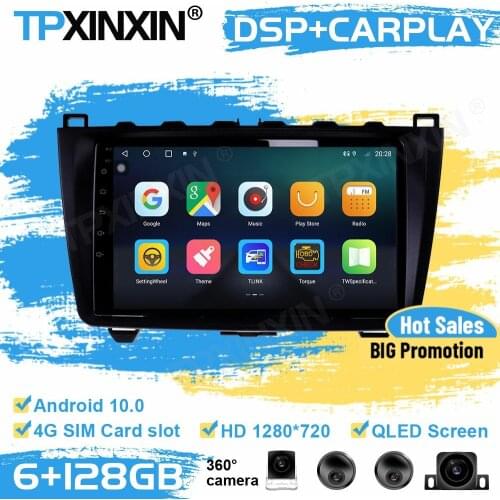 360 Cameras Car Radio Stereo Receiver Android 10 For Mazda 6 2008 2009 2010 2011 2012 GPS Player Navigation Auto Audio Head Unit
