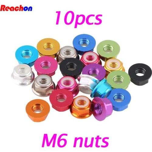 Free Shipping 10PCS M6 Flange Nuts Aluminum Alloy 6mm Screw Nuts