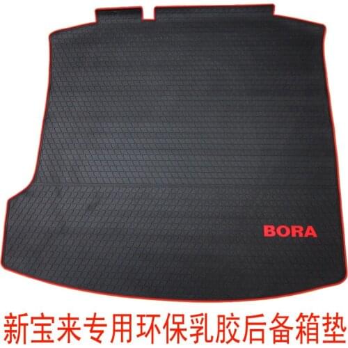 Free ship enviromental waterproof rubber car trunk mats for VolkswagenBora warehouse wear resistant non slip easy to clean rug