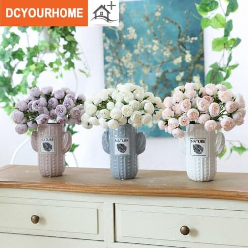 Tea Melafi bouquet Fake flower Wedding bouquet Home Decoration Photography arrangement flower(27 flowers / bunch)