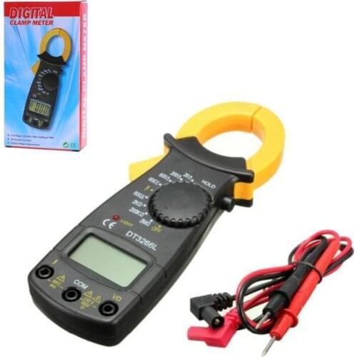 DT-3266L Portable Digital Amper Clamp Meter Multimeter Current Clamp Pincers Voltmeter Ammeter AC DC Ohm Current Voltage Tester