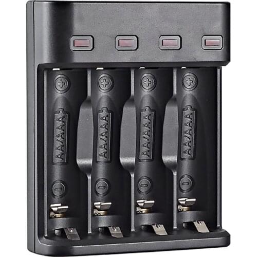 Durable Battery Charger Classic Delicate USB 4 Slots for AA/AAA Rechargeable Battery Station Smart Fast USB Battery Charger