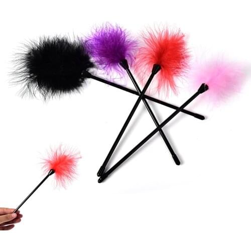 Erotic Toy Feather Flirt Clit tickler Whip Sex Toy Products Bondage Slave Erotic BDSM SM for Couple Women Adult Game app 20.5cm