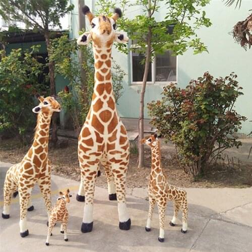 Fancytrader Giant Giraffe Plush Toys Pop Soft Stuffed Emulational Animals Giraffe Doll Decoration Gifts for Children 3 Sizes