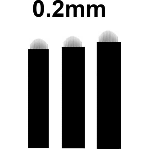 200pcs Black/White 0.2mm Microblading Needles U Shape 12U 14U 16U 18U for Permanent Makeup Tattoo Needles Manual Eyebrow Blades