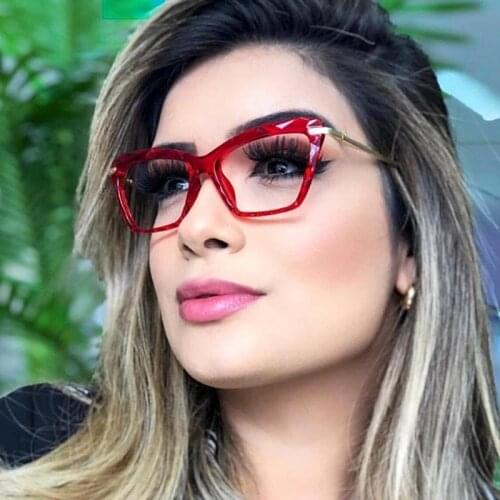 Myopia Lens Cat Eye Women Reading Glasses frameless glasses Frame lentes de lectura mujer diopter glasses